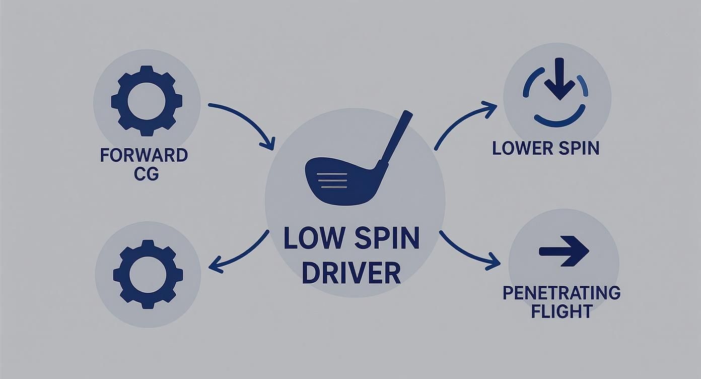 Infographic about low spin driver