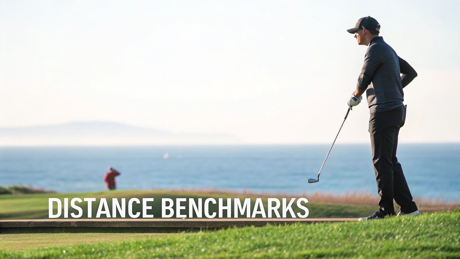 Older golfer swinging a club on a sunny day