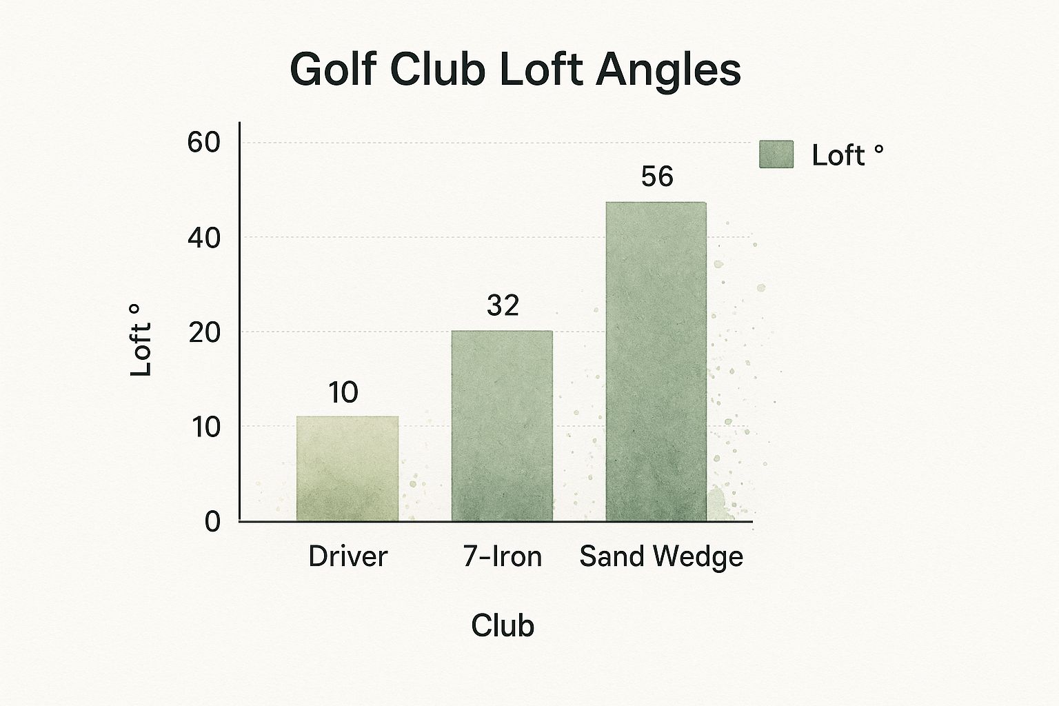 Infographic about degrees of golf clubs chart