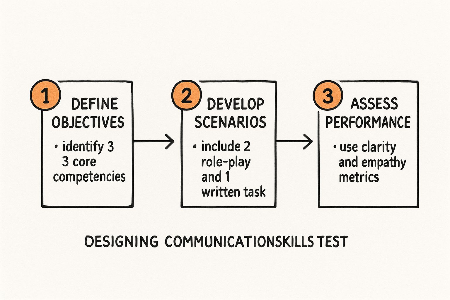 Infographic about testing communication skills