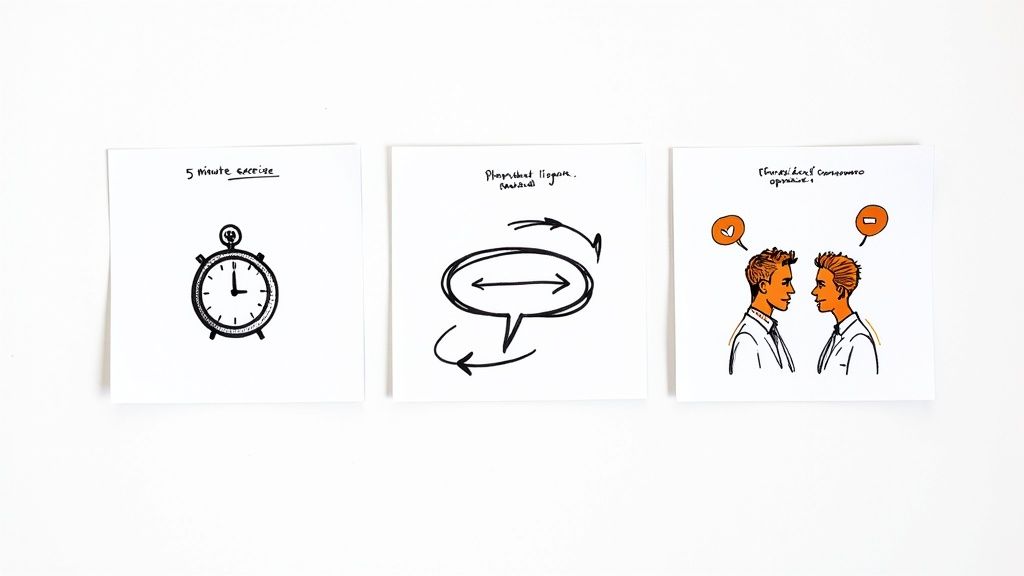 A person writing in a notebook, symbolizing the practice of developing soft skills