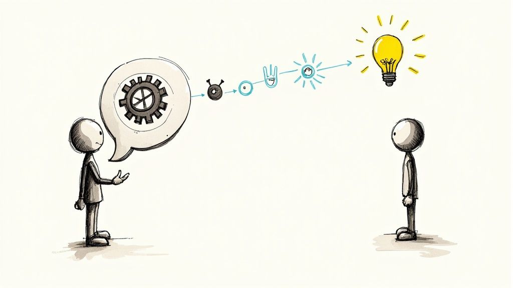 Describe a situation where you had to communicate complex information to someone without technical expertise