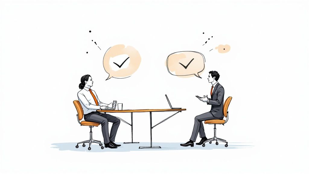 A team collaborating around a table, illustrating effective communication in the workplace.