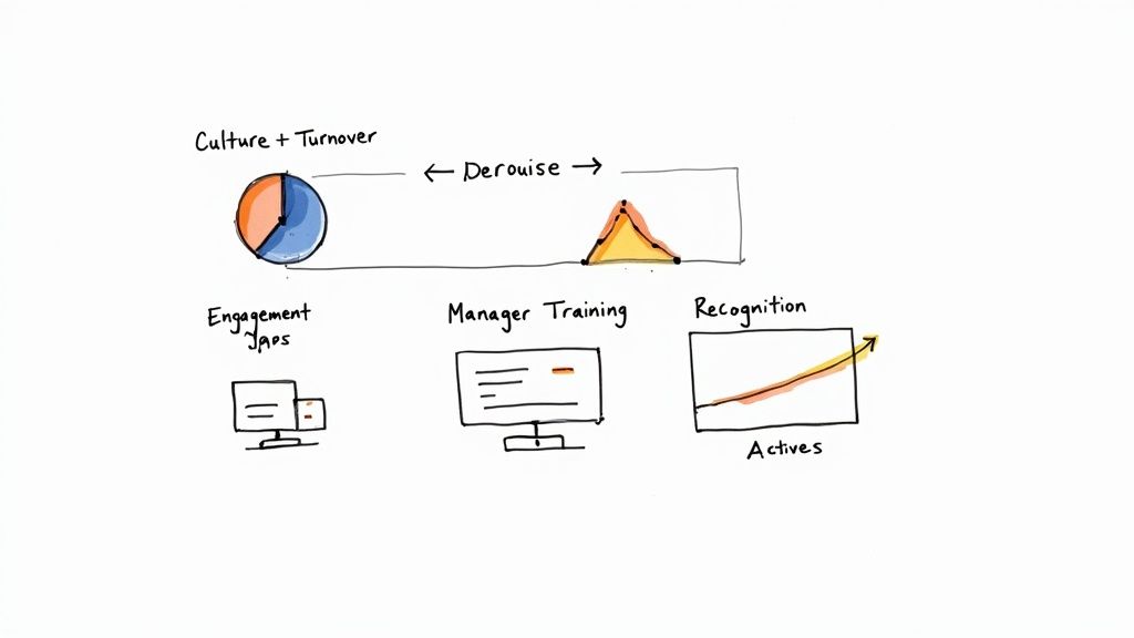 Team collaborating over survey data