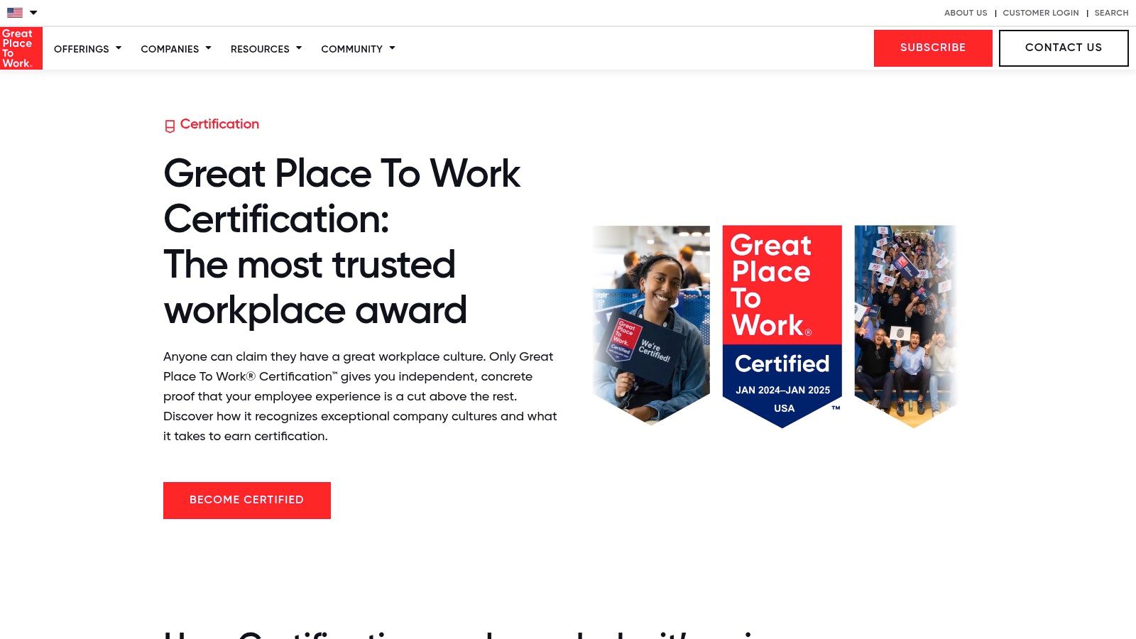 Great Place To Work – Trust Index + Certification