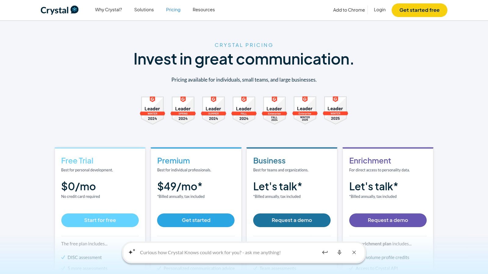 Crystal (DISC-based personality platform for teams)