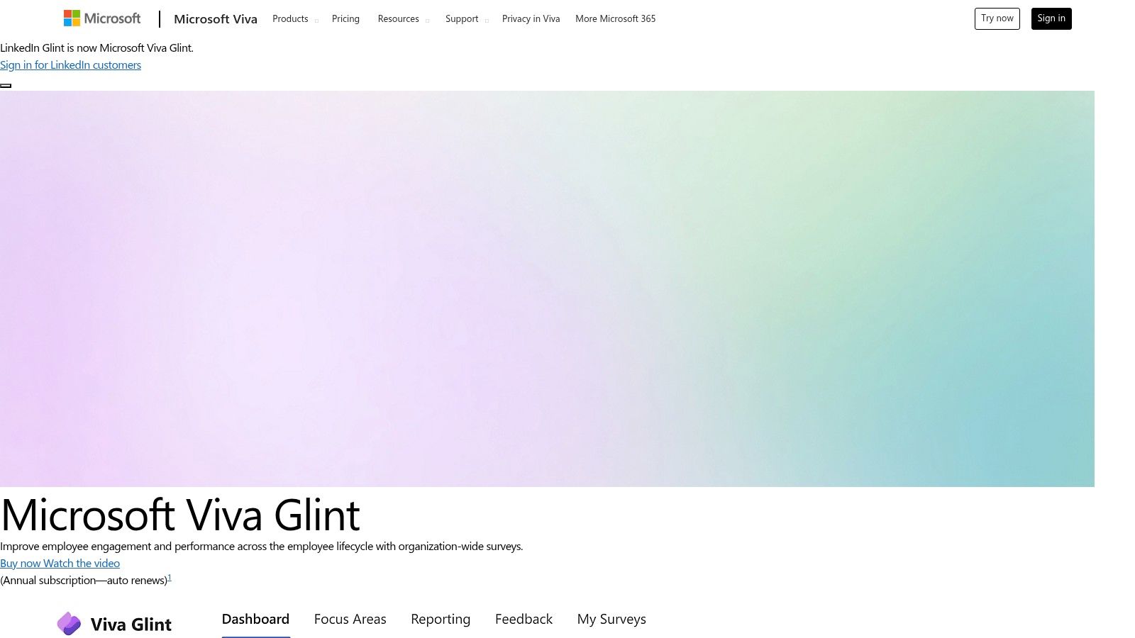 Microsoft Viva Glint — Employee engagement and culture surveys