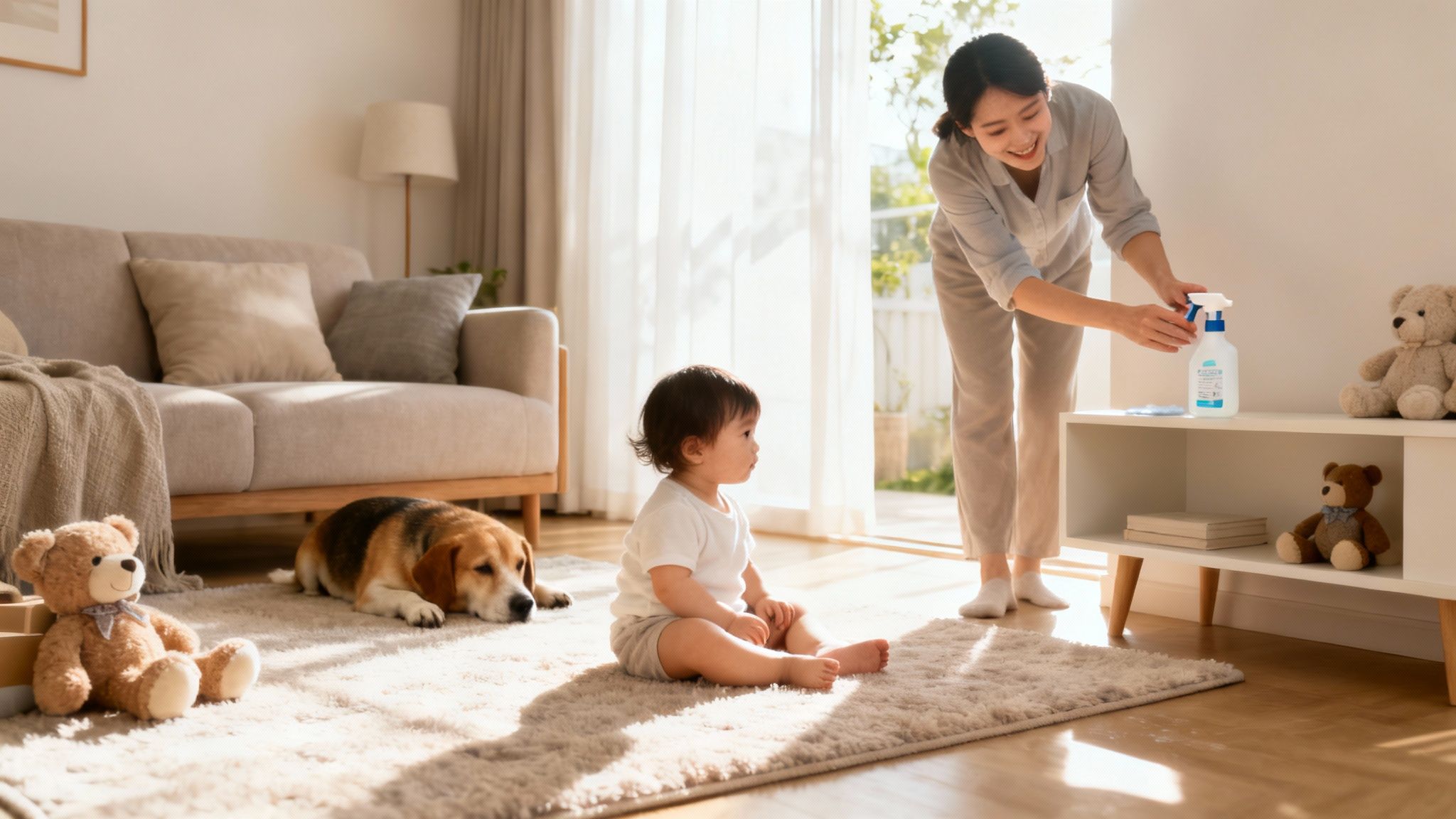 Calm home cleaning routine