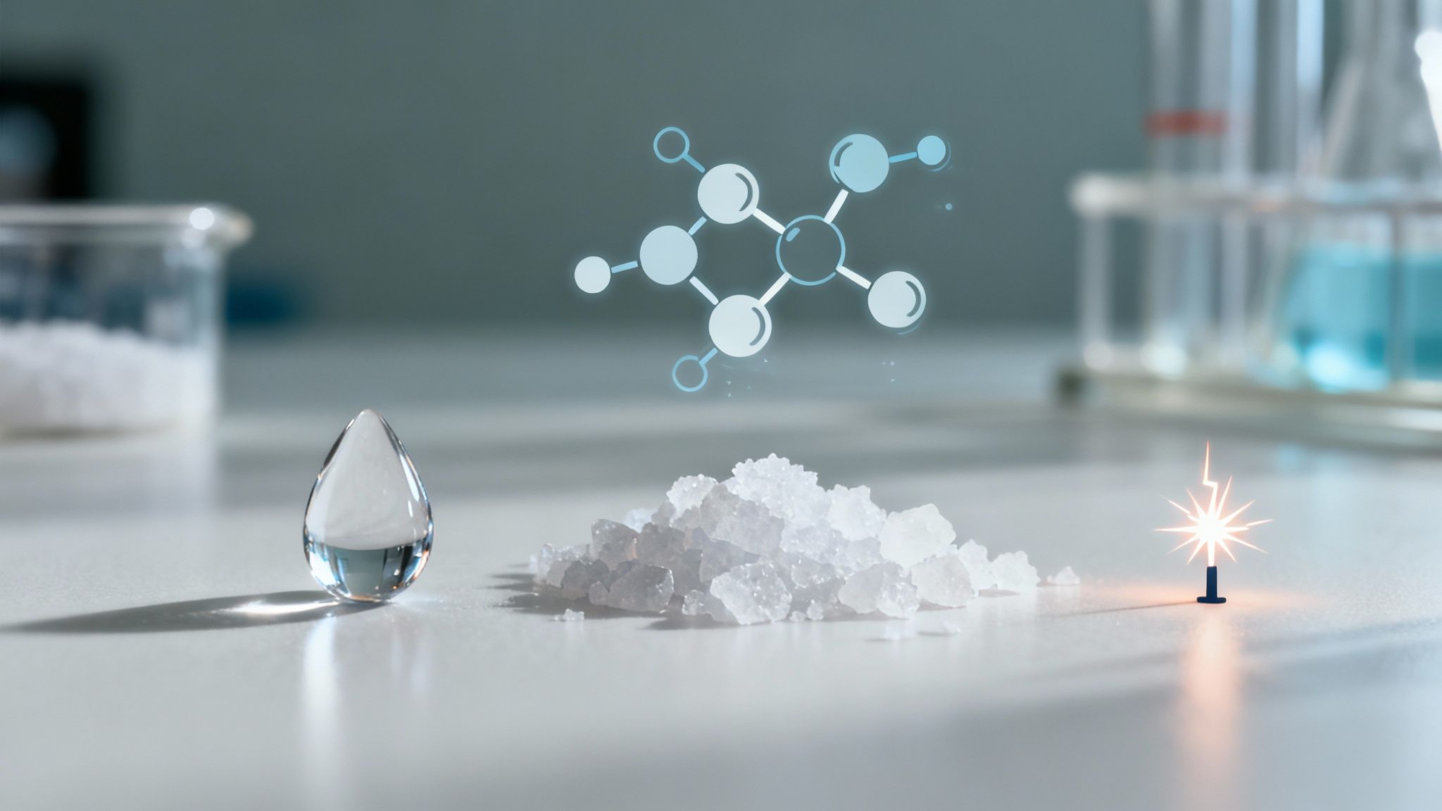 A person using a non toxic cleaning spray on a kitchen countertop