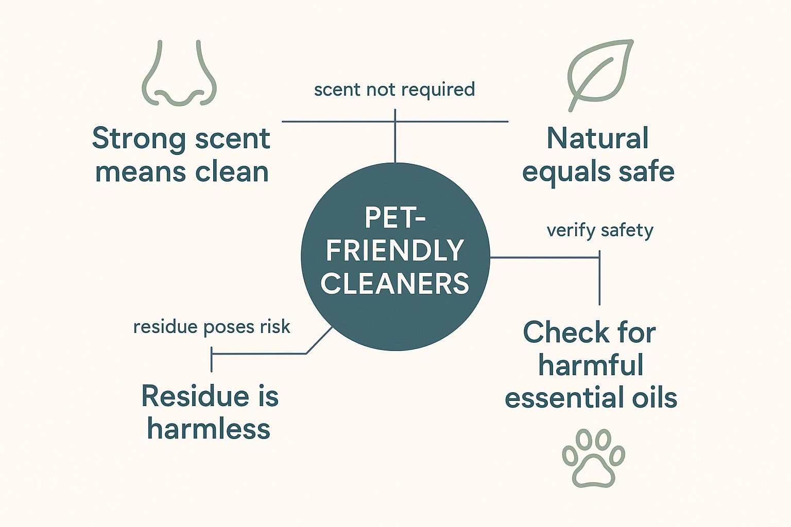 Infographic about safe cleaning products for pets