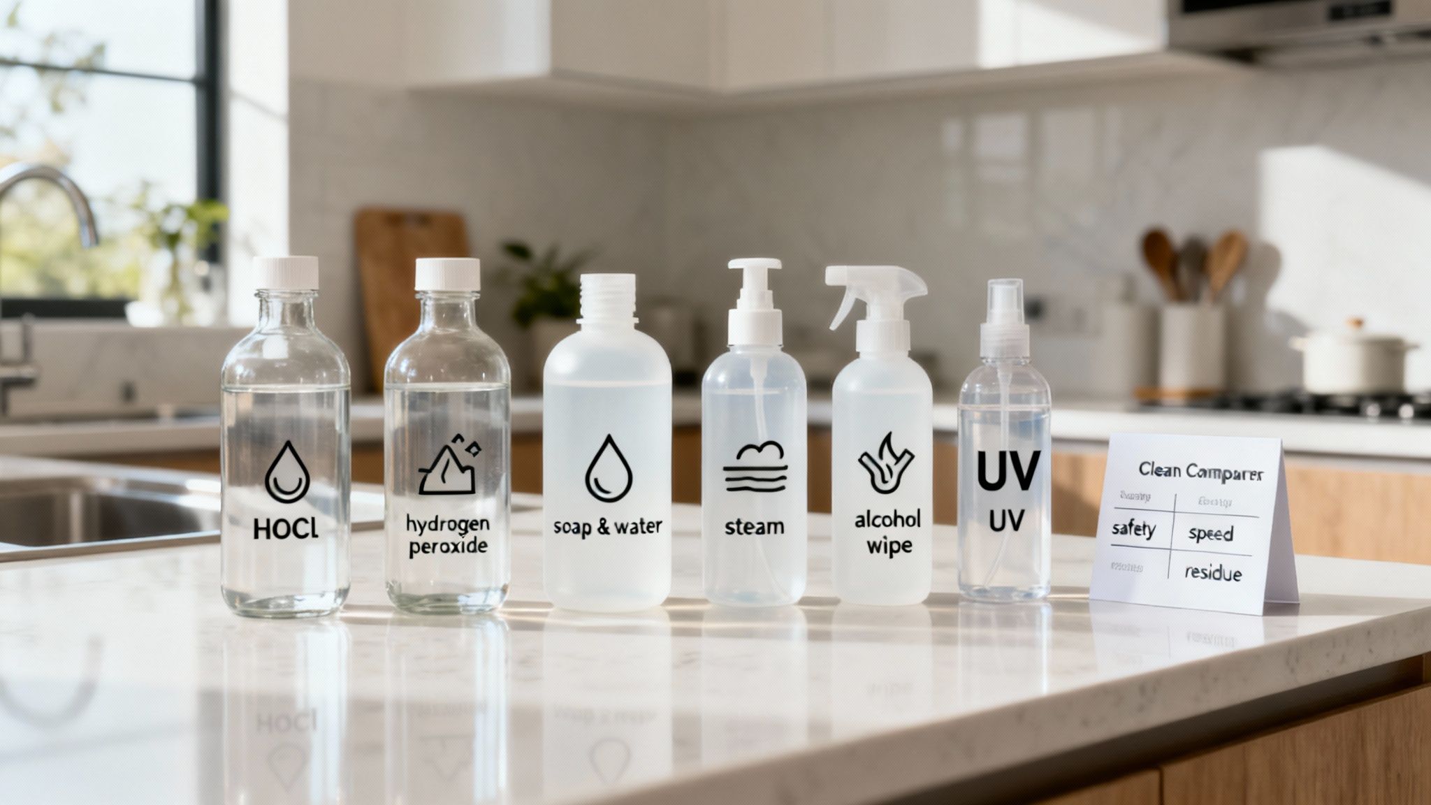 Household items being gently cleaned