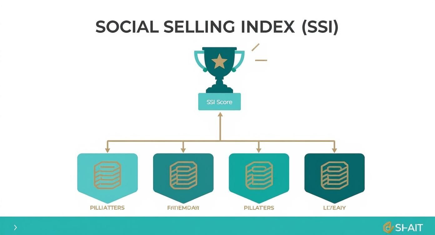 Infographic about social selling index score