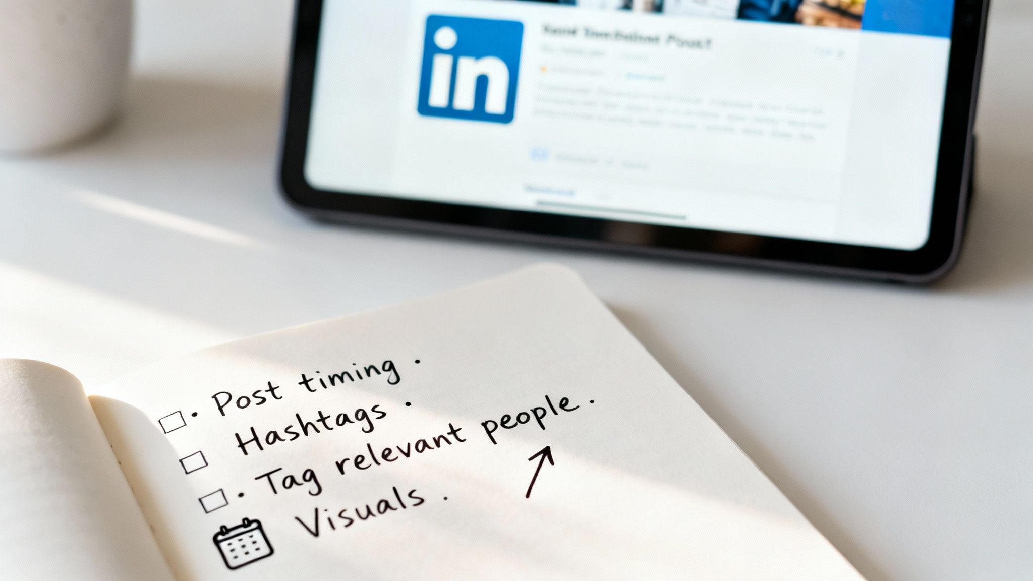 A person working on a laptop with a chart showing increasing engagement metrics.