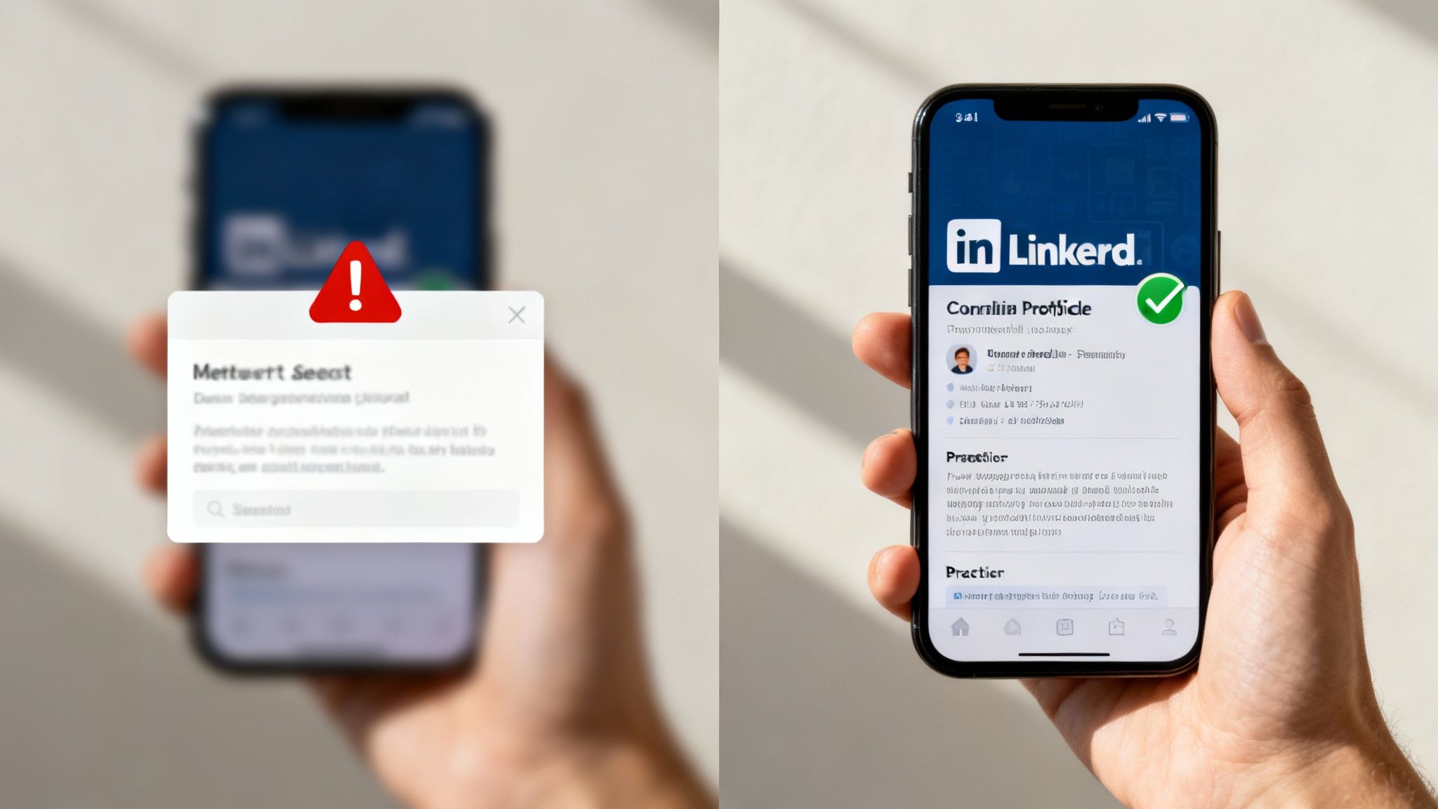 A red 'X' mark over a generic, copy-pasted message bubble, symbolizing a common mistake.
