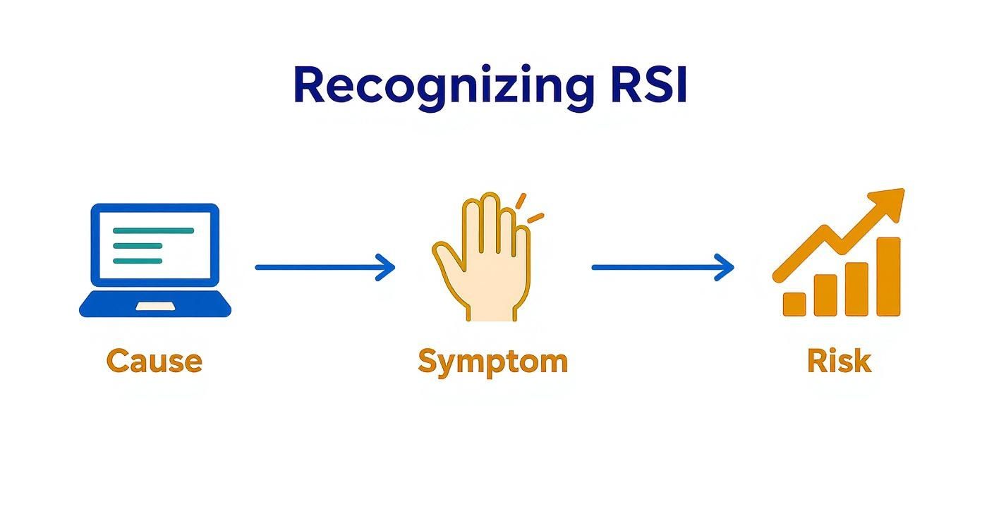 Infographic about preventing repetitive strain injury