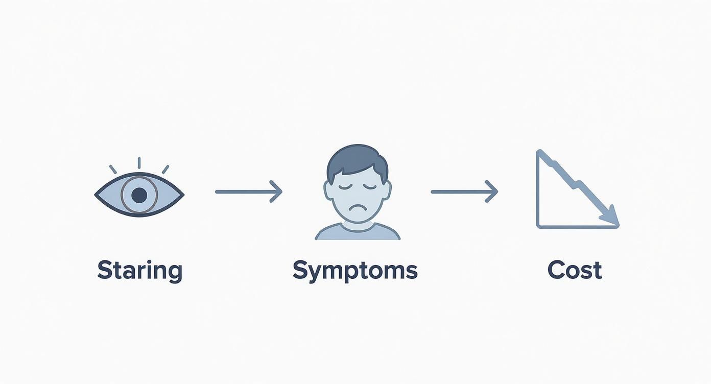 Infographic about prevent computer eye strain