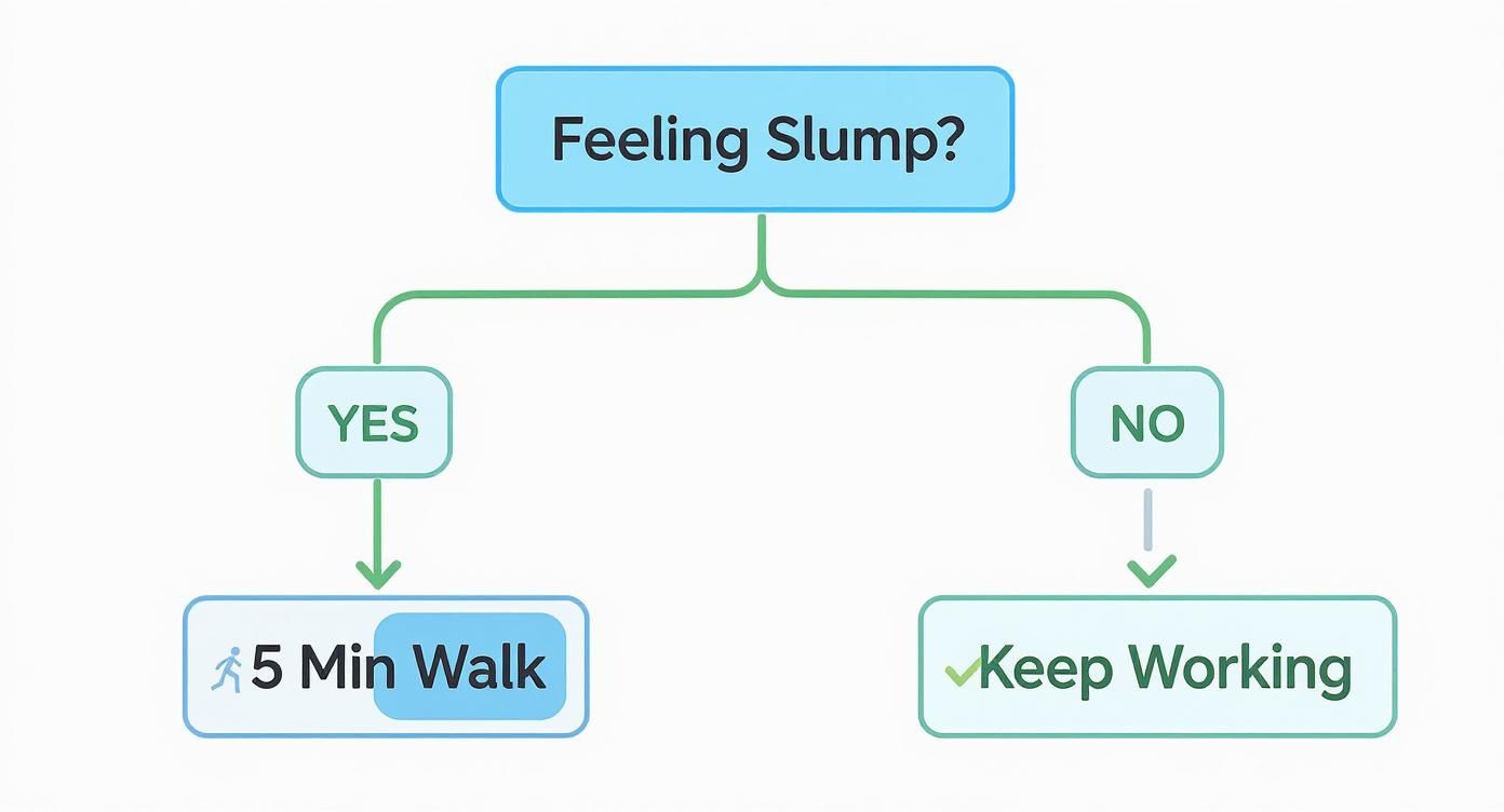 Infographic about benefits of taking breaks at work