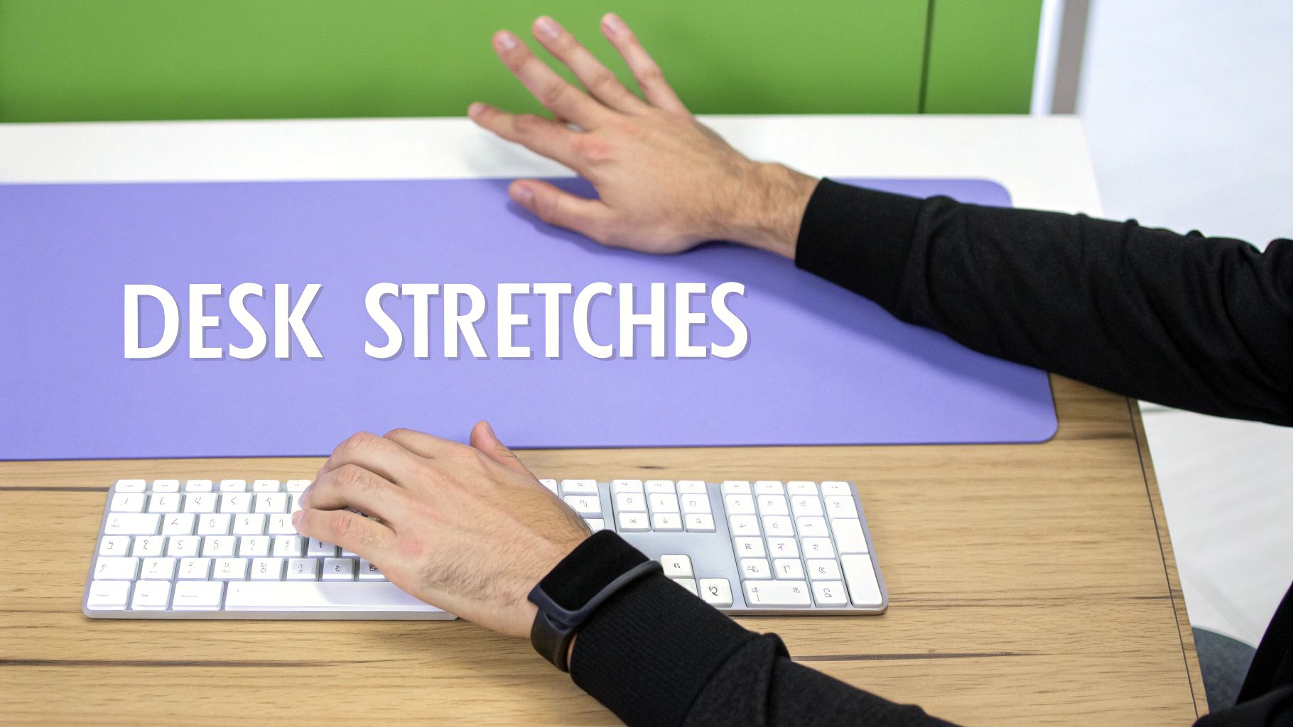 Woman stretching her neck at her desk