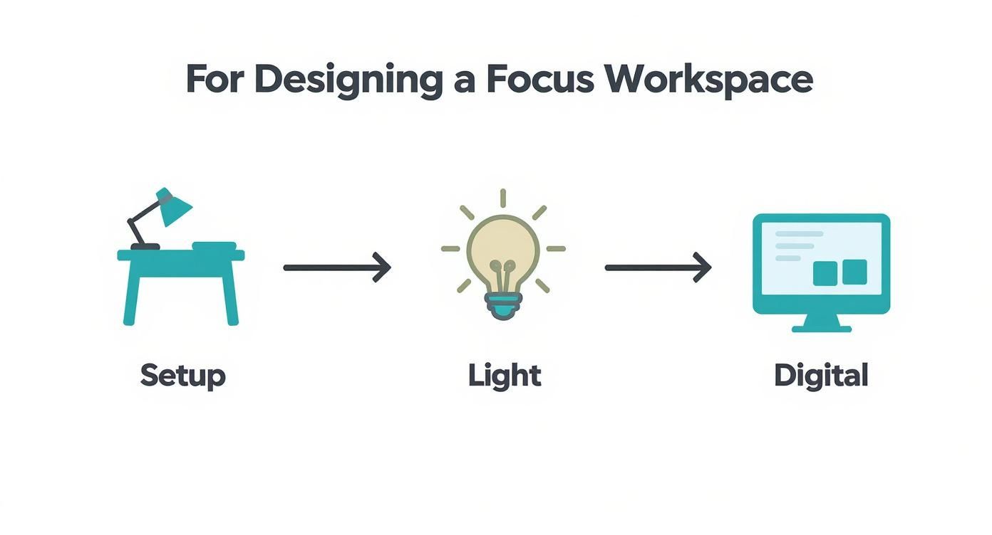 Infographic about improve focus at work