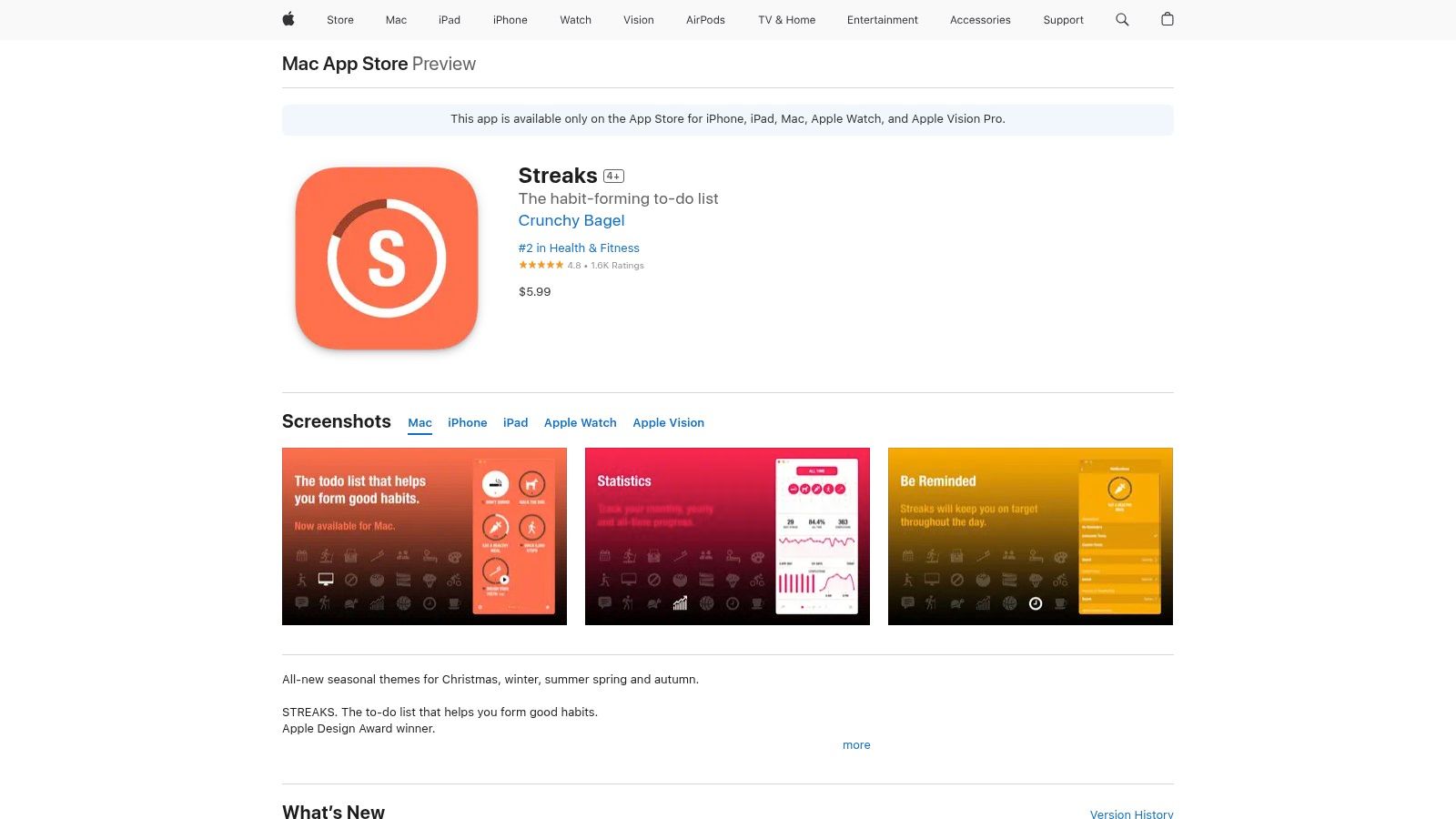 Streaks (App Store)