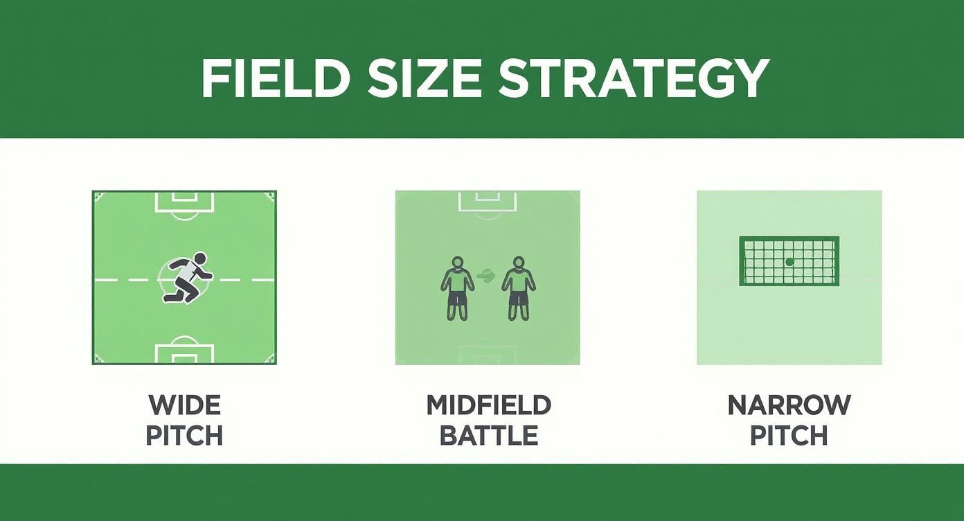 Infographic about soccer football field dimensions