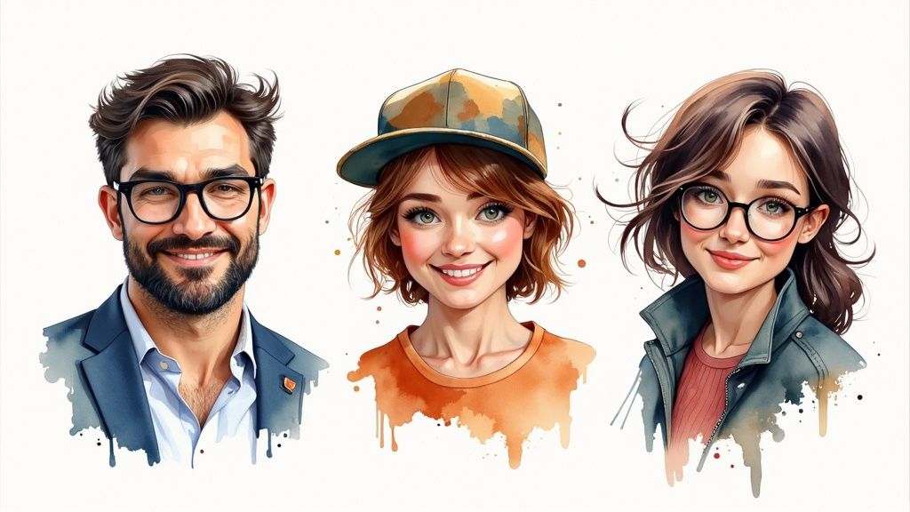 A creative and artistic AI-generated selfie showing a person in a unique, imaginative style.