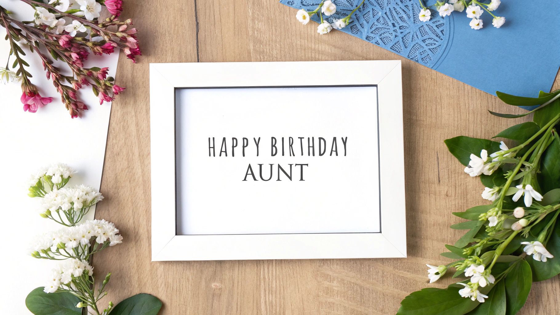 Elegant Floral Border Birthday Cards