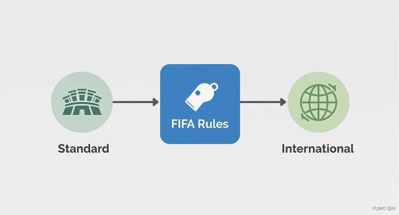 Infographic about soccer field dimensions