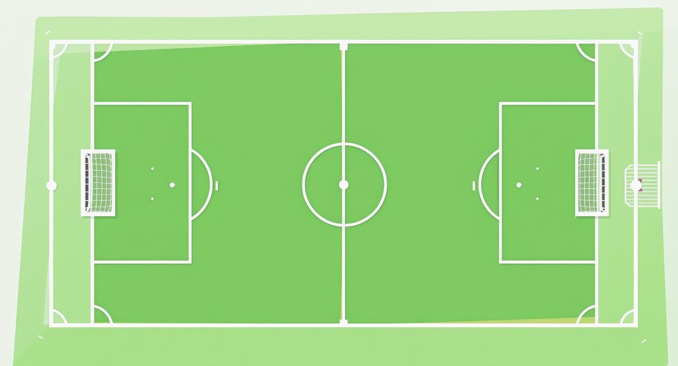 Infographic about soccer field