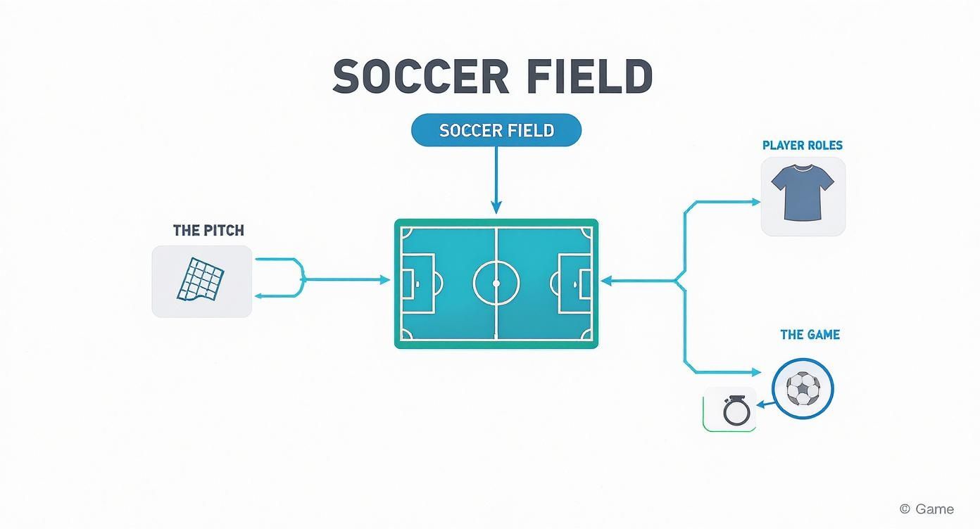 Infographic about soccer on field