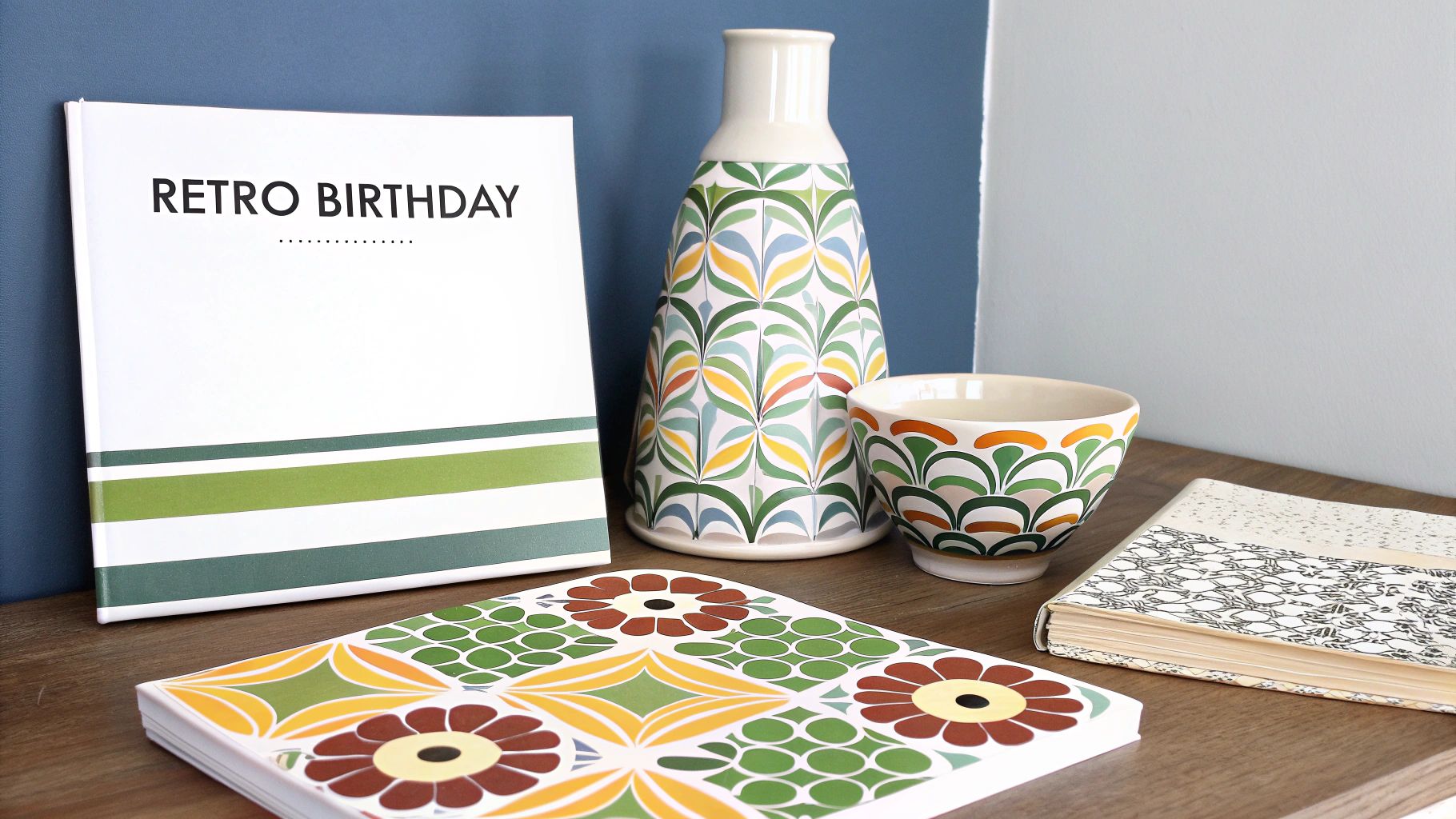 Vintage Retro-Style Birthday Graphics