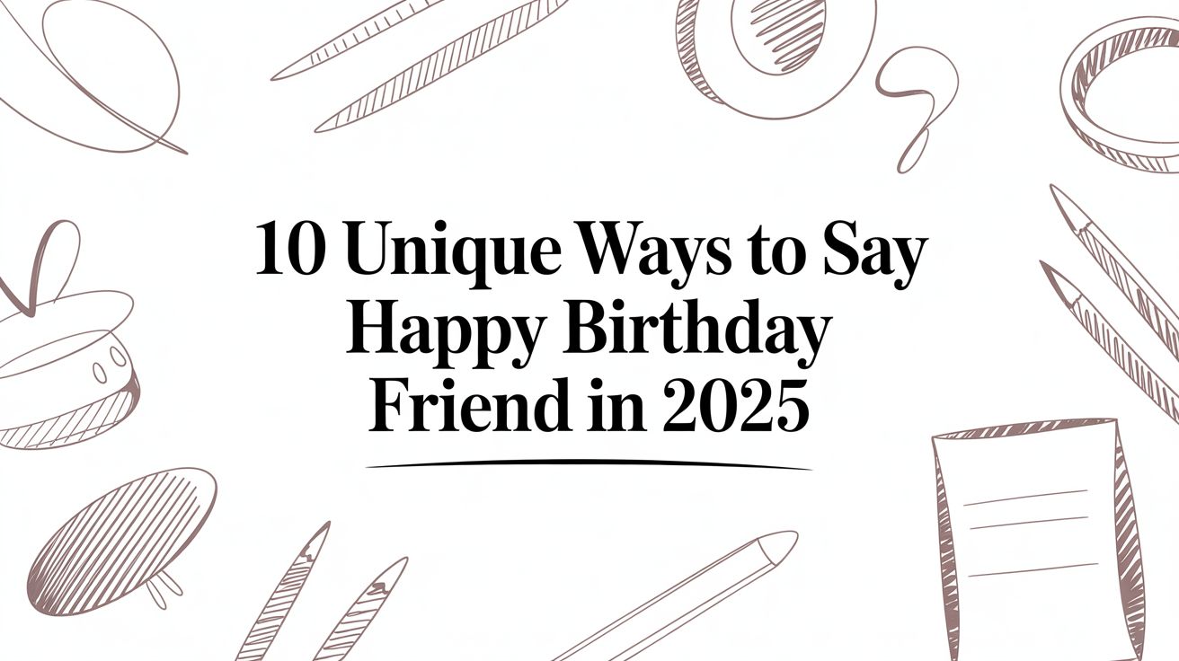 10 Unique Ways to Say Happy Birthday Friend in 2025