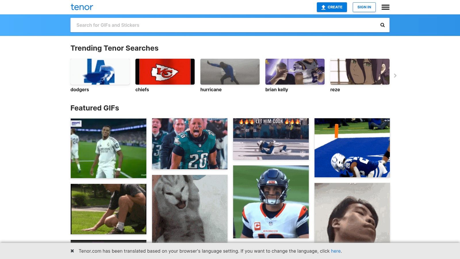 Tenor (GIF Keyboard by Google)