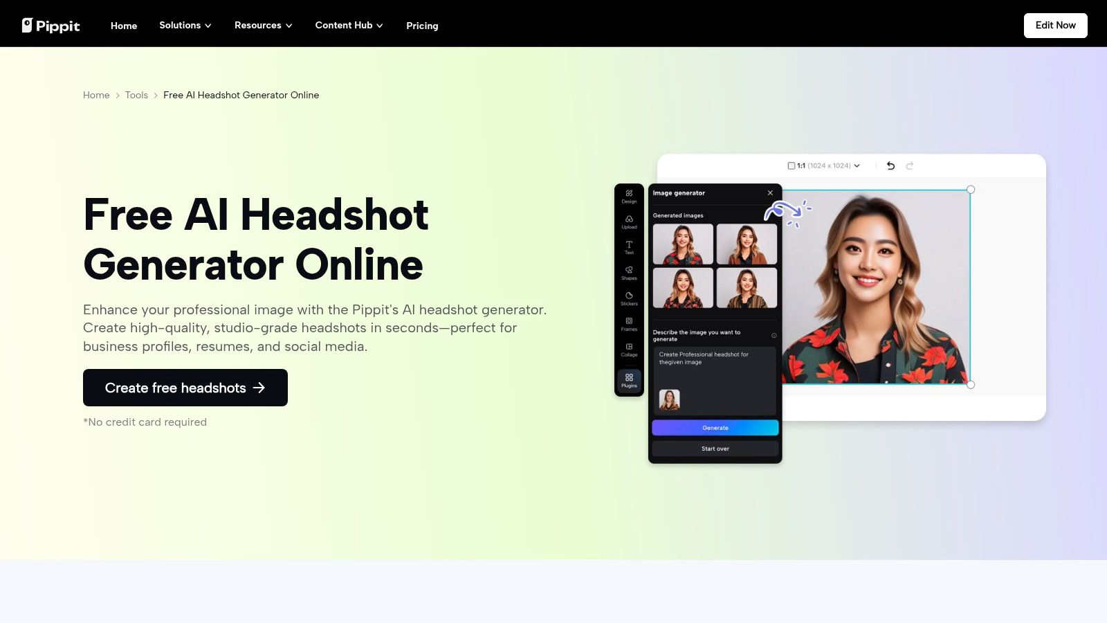 CapCut (Pippit) – Free AI Headshot Generator