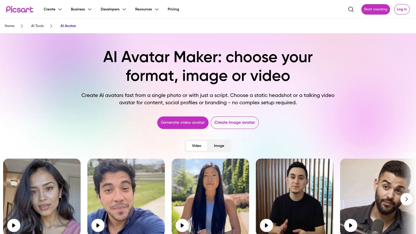 Picsart β AI Avatar Maker