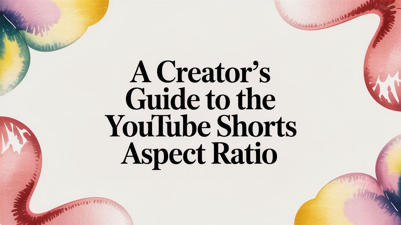 Unlock viral growth with our complete guide to the YouTube Shorts aspect ratio. Learn the perfect 9:16 format to maximize engagement and avoid common errors.