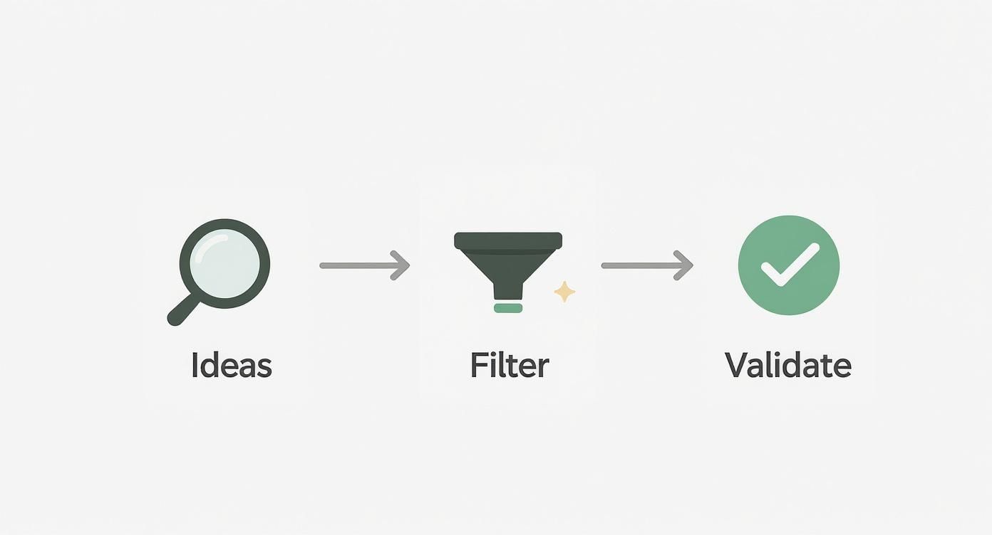Infographic about how to find low competition keywords