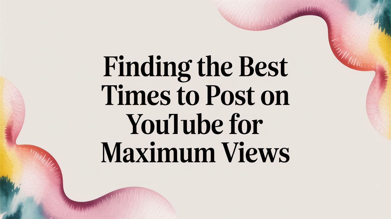 Stop guessing. Discover the best times to post on YouTube using our data-driven guide. Learn how to find your channel's unique peak hours for more views.