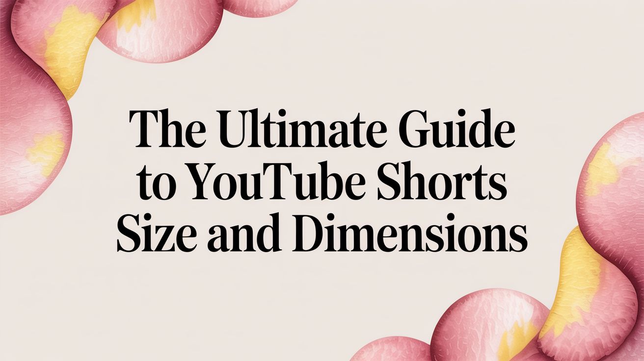 Master the correct YouTube Shorts size, aspect ratio, and resolution. Our definitive guide provides specs, templates, and export settings for viral success.