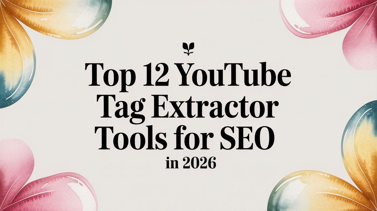 Discover the 12 best YouTube tag extractor tools. Learn how to analyse competitor videos, find top tags, and boost your channel's SEO with our expert guide.