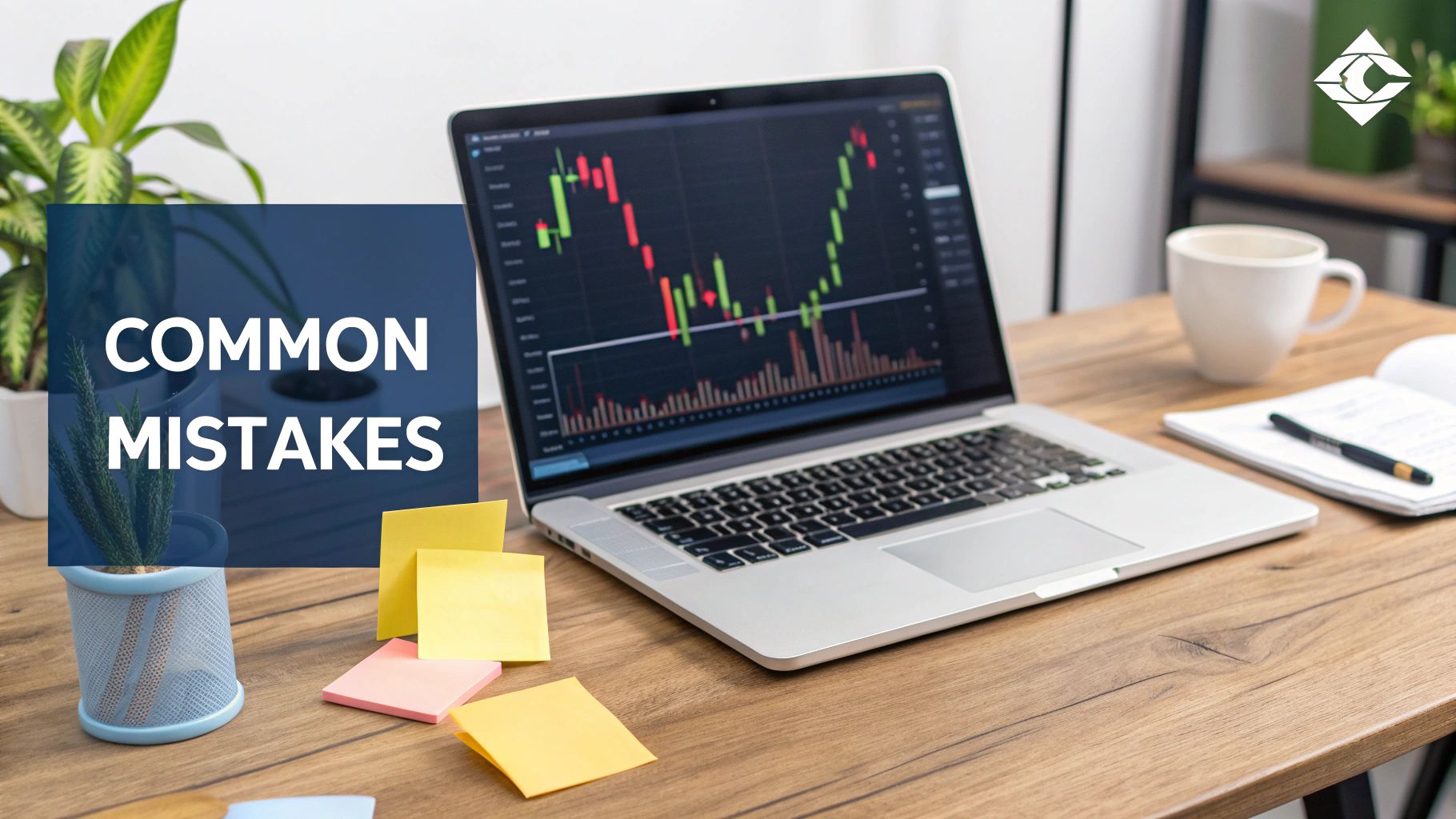 A warning sign reminding traders to avoid common mistakes.