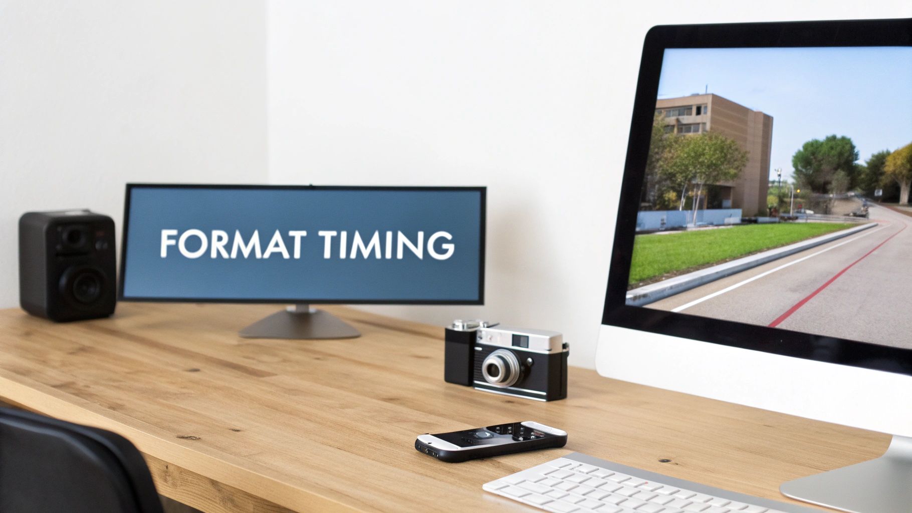A content creator reviewing different YouTube video formats on a laptop and phone.