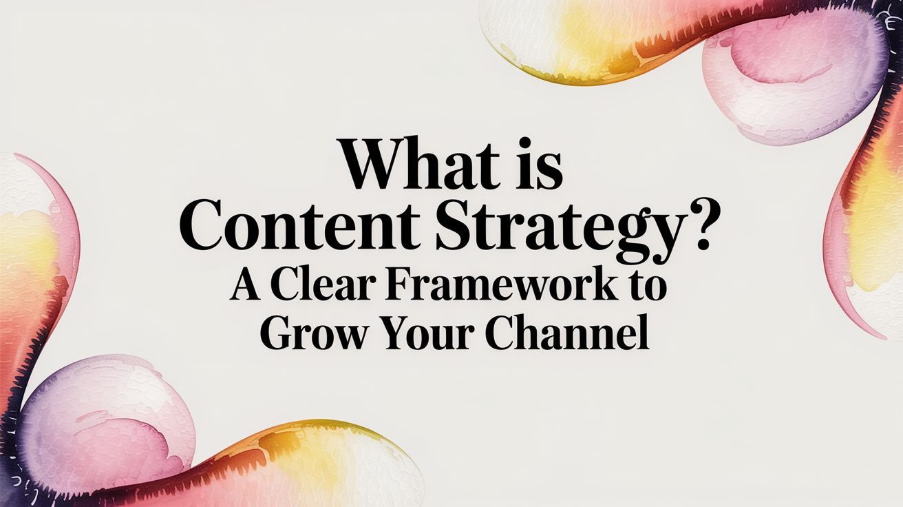 Curious what is content strategy? Discover a practical framework to attract viewers and grow your channel.