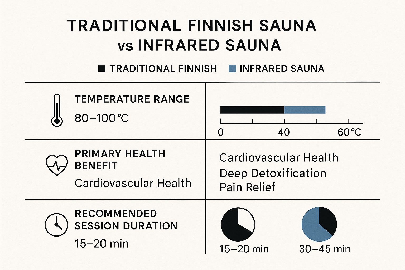 Infographic about best type of sauna for health