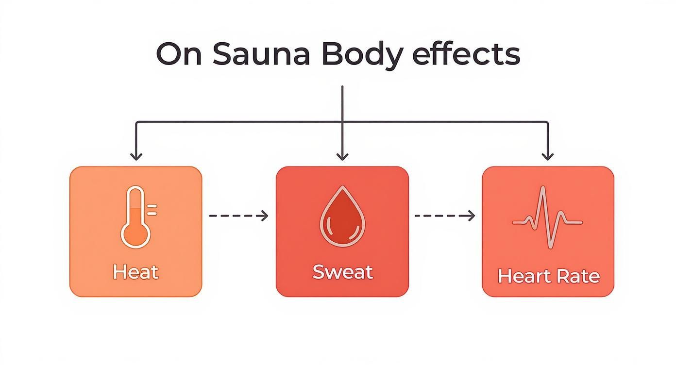 Infographic about how long to stay in a sauna