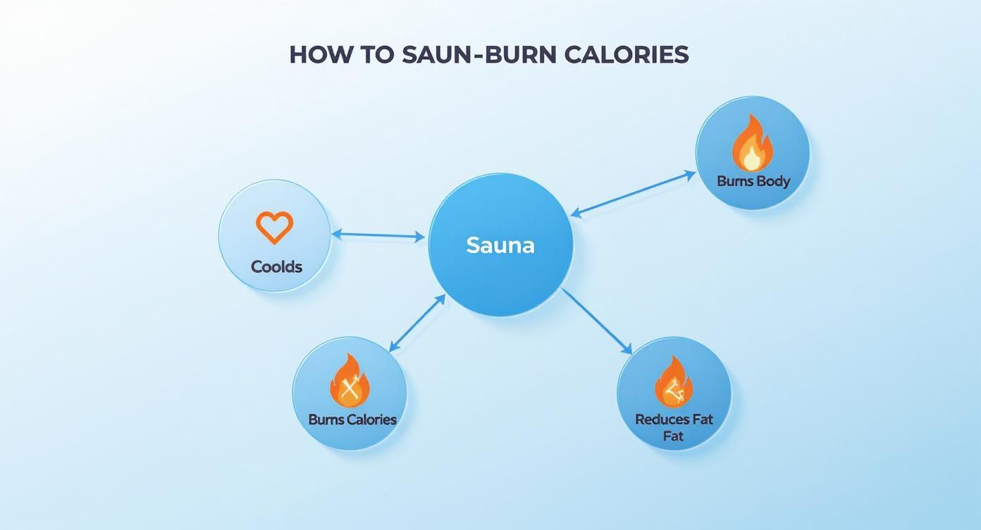 Infographic about do infrared saunas burn calories