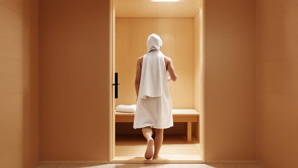 Woman relaxing in a full spectrum infrared sauna