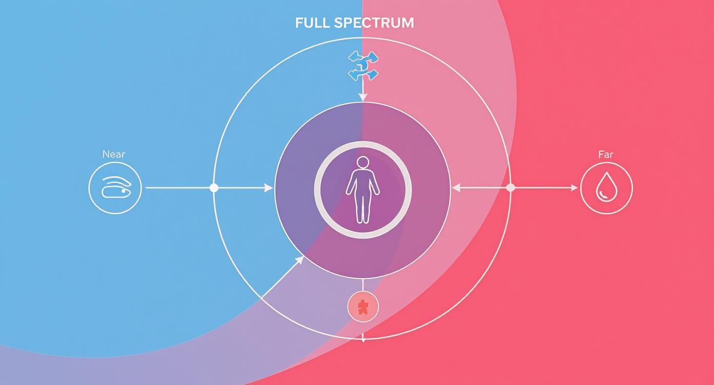 Infographic about full spectrum infrared sauna