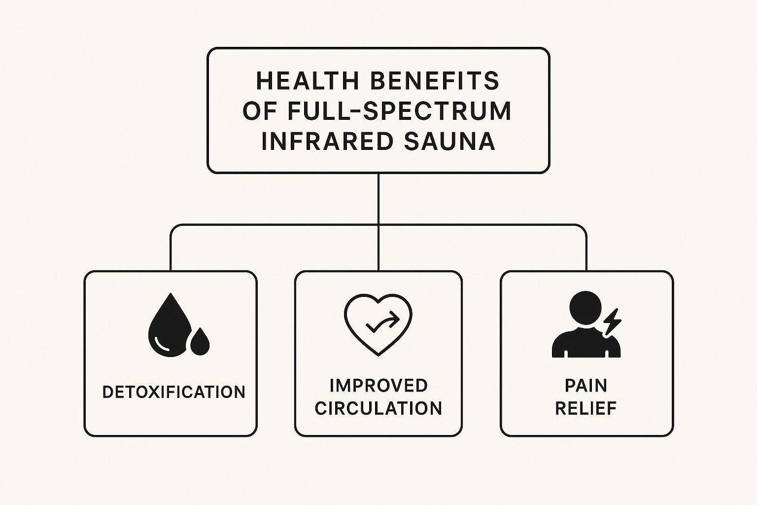Infographic about infrared sauna full spectrum