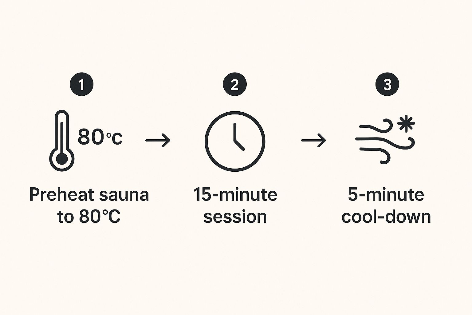 Infographic about how to sauna